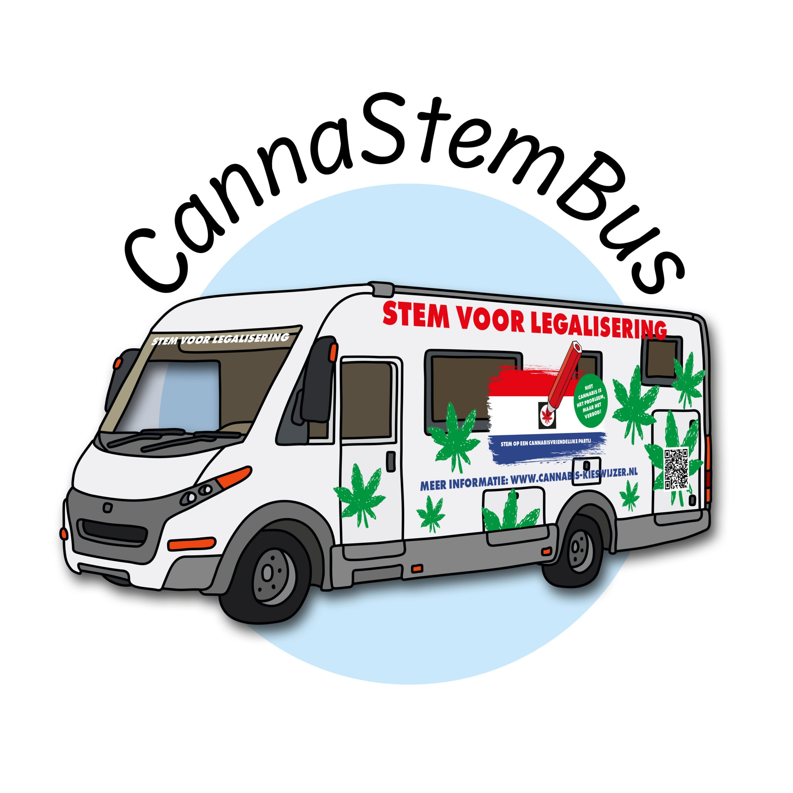 Headerafbeelding bij CannaStemBus rijdt weer door Nederland om de cannabisconsument naar de stembus te krijgen
